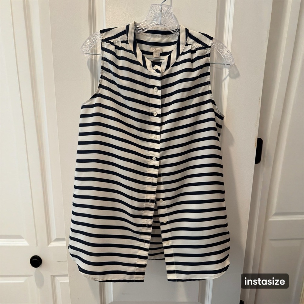 J. Crew Sleeveless Button Down Blouse